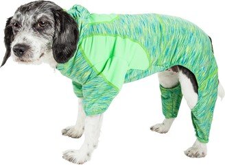 Active 'Downward Dog' Performance Two Toned Full Body Warm Up Hoodie