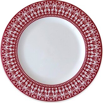 Casablanca Crimson Rimmed Salad Plates, Set of 4