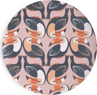 Salad Plates: Toucan Stack - Pink Salad Plate, Pink