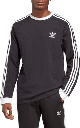 3-Stripes Long Sleeve Cotton T-Shirt