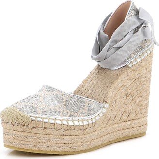 Women's GG Marmont Wedge Espadrilles Diagonal Quilted GG Canvas