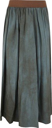 Embossed Velvet Maxi Skirt