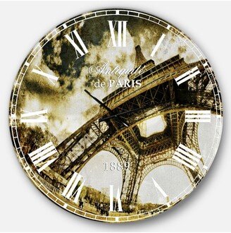 Designart Oversized Round Metal Wall Clock - 36 x 36