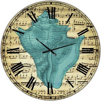 Designart Blue Sea 1 Oversized Nautical & Coastal Wall Clock - 36 x 36