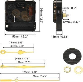 Unique Bargains Clock Mechanism Replacement, Quartz Clock Mechanism DIY Wall Clock, 18008 - Gold