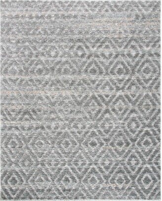 Martha Stewart MSR0782 Power Loomed Area Rug - Dark Grey/Light Grey