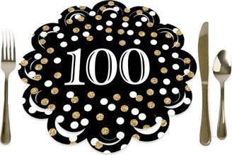 Big Dot Of Happiness Adult 100th Birthday - Gold - Birthday Party Table Chargers Place Setting 12 Ct