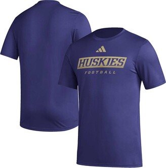 Men's Purple Washington Huskies Football Practice Aeroready Pregame T-shirt