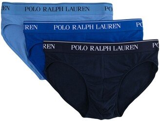 Three Pack Logo Waistband Briefs-AA