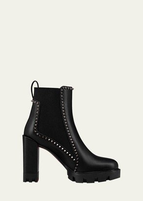 Spike Leather Chelsea Red Sole Booties-AA