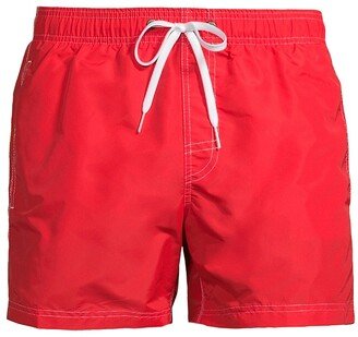 Contrast-Stitch Board Shorts