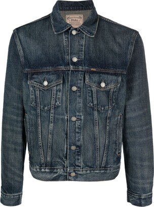 Button-Up Cotton Denim Jacket