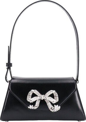 Pearl Bow Embellished Mini Shoulder Bag