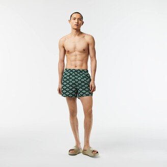 Men’s Two-Tone Monogram Swim Trunks