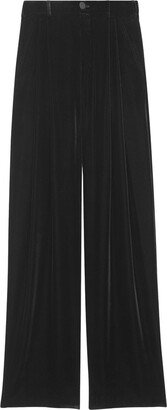 Velvet Wide-Leg Trousers-AB