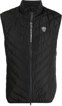 Logo-Patch Quilted Padded Gilet