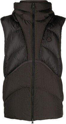 quilted hooded gilet