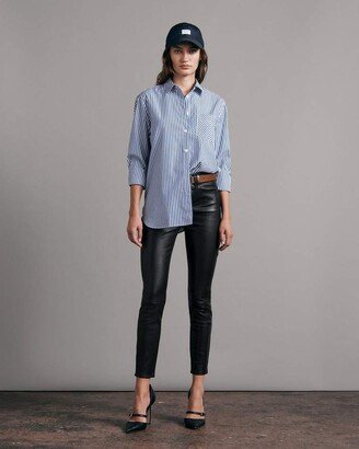 Nina High Rise Skinny Leather Pant Slim Fit Pant