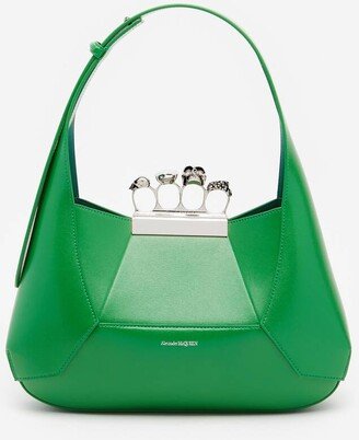 Women's The Jewelled Hobo Bag In Bright Green