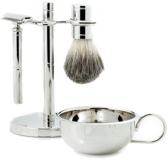 Safety Razor & Pure Badger Brush With Soap Dish-AA