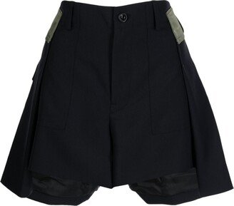 Panelled Thigh-Length Shorts