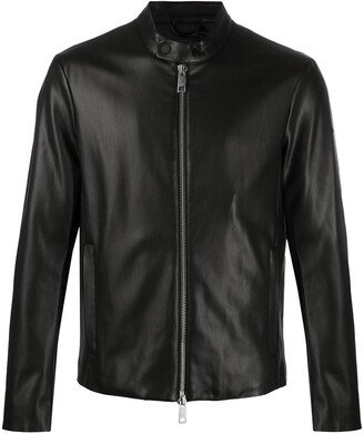 Faux Leather Bomber Jacket