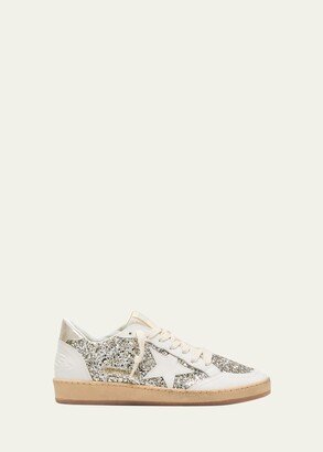 Ballstar Glitter Leather Low-Top Sneakers