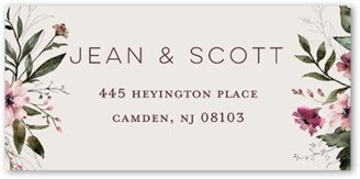 Wedding Address Labels: Delicate Perennials Wedding Address Label, Purple, Address Label, Matte