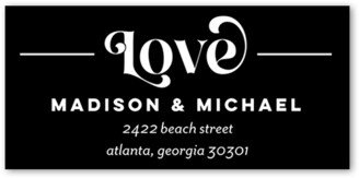 Wedding Address Labels: Retro Type Address Label, White, Address Label, Matte