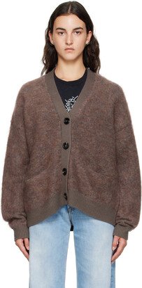 Brown Fluffy Cardigan