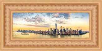 PosterPalooza 12x4 Traditional Gold Complete Wood Picture Frame with UV Acrylic, Foam Board Backing, & Hardware