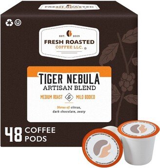 Fresh Roasted Coffee - Tiger Nebula Artisan Blend Medium Roast Single Serve Pods - 48CT