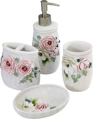 Spring Garden 4 Pc Bath Accessory Set - Multicolor