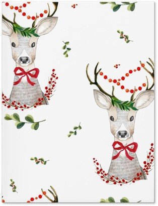 Journals: Holiday Fancy Deer With Holly Journal, Multicolor