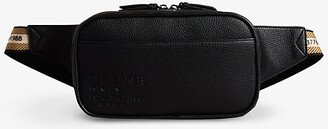 Mens Black Fabe Logo-embossed Faux-leather Belt bag