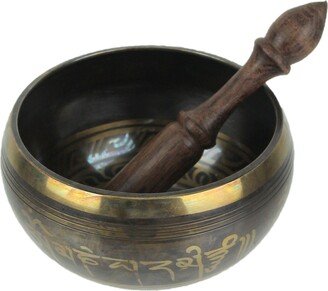Things2Die4 Antiqued Brass Tibetan Meditation Singing Bowl With Mallet 6.25 Inch - 3.5 X 6.25 X 6.25 inches
