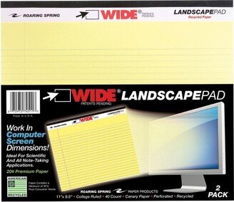 Roaring Spring Roaring Legal Pads, 11 x 9-1/2 Inches, Canary Yellow, 40 Sheets, Pack of 2