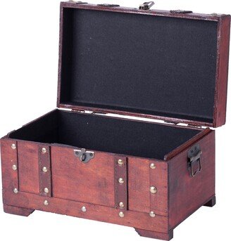 Antique Style Small Wooden Trunk - Antique Cherry