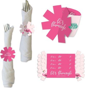 Big Dot Of Happiness Pink Flamingo Party Like a Pineapple Summer Party Holder Napkin Rings 24 Ct