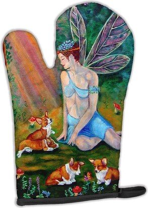 Fairy in the woods with her Corgis Oven Mitt