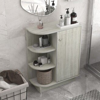 HwoamneT Wood Storage Bathroom Cabinets with Open Style Shelf - N/A