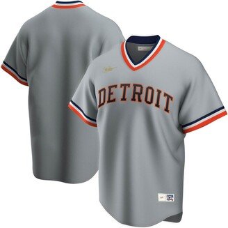 Men's Gray Detroit Tigers Road Cooperstown Collection Team Jersey