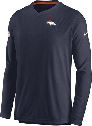 Men's Dri-FIT Lockup Coach UV (NFL Denver Broncos) Long-Sleeve Top in Blue