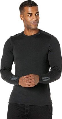 Lifa Merino Midweight Crew (Black) Men's Clothing