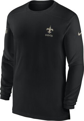 Men's Dri-FIT Sideline Coach (NFL New Orleans Saints) Long-Sleeve Top in Black