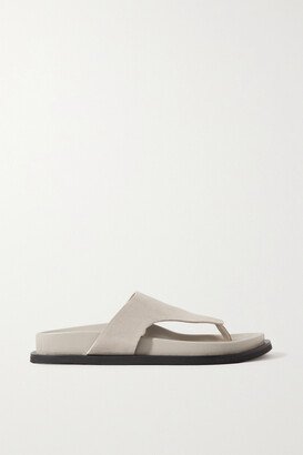 Net Sustain Minimal Suede Flip Flops - White