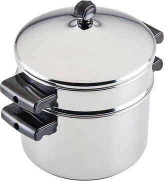 Classic Series 3qt Stainless Steel Stack 'n' Steam Sauce Pot with Steamer Set Silver