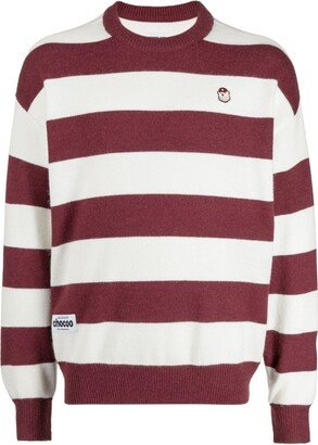 CHOCOOLATE Logo-Patch Stripe-Pattern Jumper