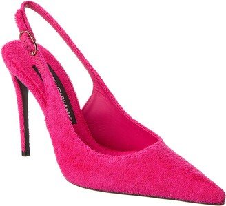 Logo Terry Cloth Slingback Pump