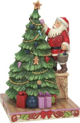 Jim Shore Santa Decorating Tree Figurine